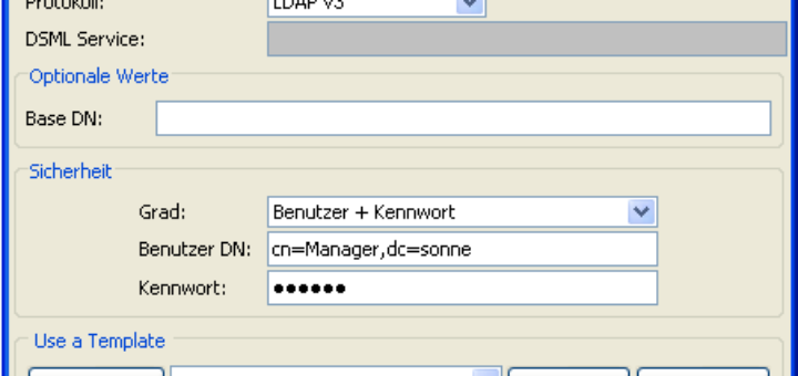 LDAP connection jxplorer