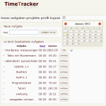 Überblick inkl. Kalender der Zeiterfassung