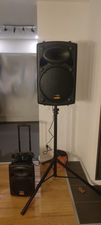 Akku-Lautsprecher im Einsatz